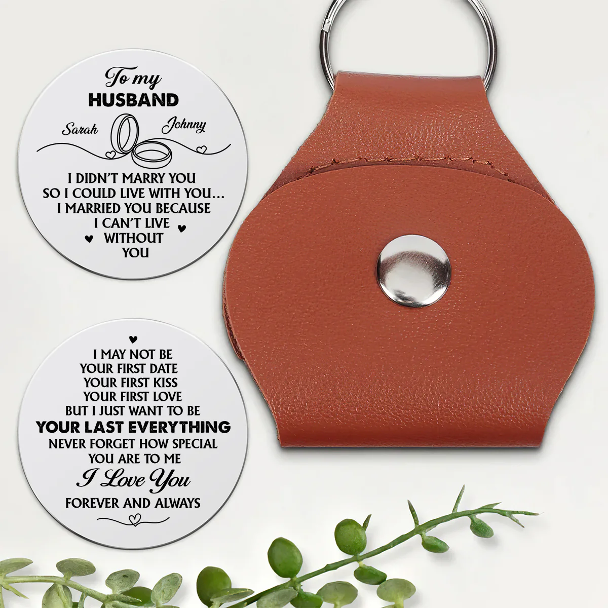 I Married You Because I Can't Live Without You - Personalized Pocket Hug