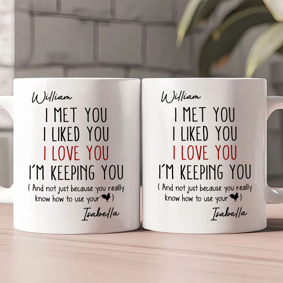 I Met You I Liked You I Love You - Personalized Ceramic Coffee Mug - Image 2