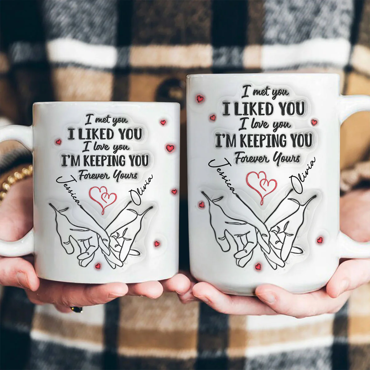 I Met You I Loved You I'm Keeping You - Personalized Ceramic Coffee Mug - Image 4