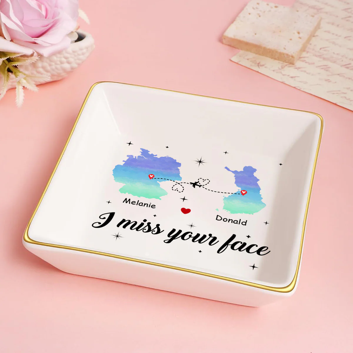 I Miss Your Face - Personalized Jewelry Dish - Image 5