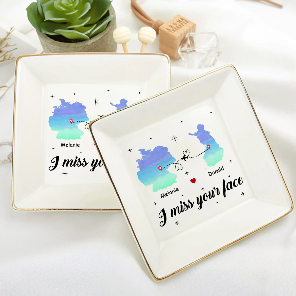 I Miss Your Face - Personalized Jewelry Dish - Image 6