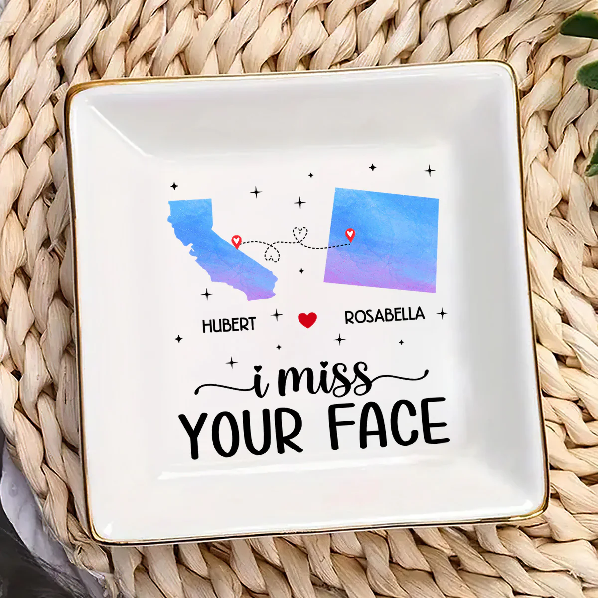 I Miss Your Face - Personalized Jewelry Dish - Image 3