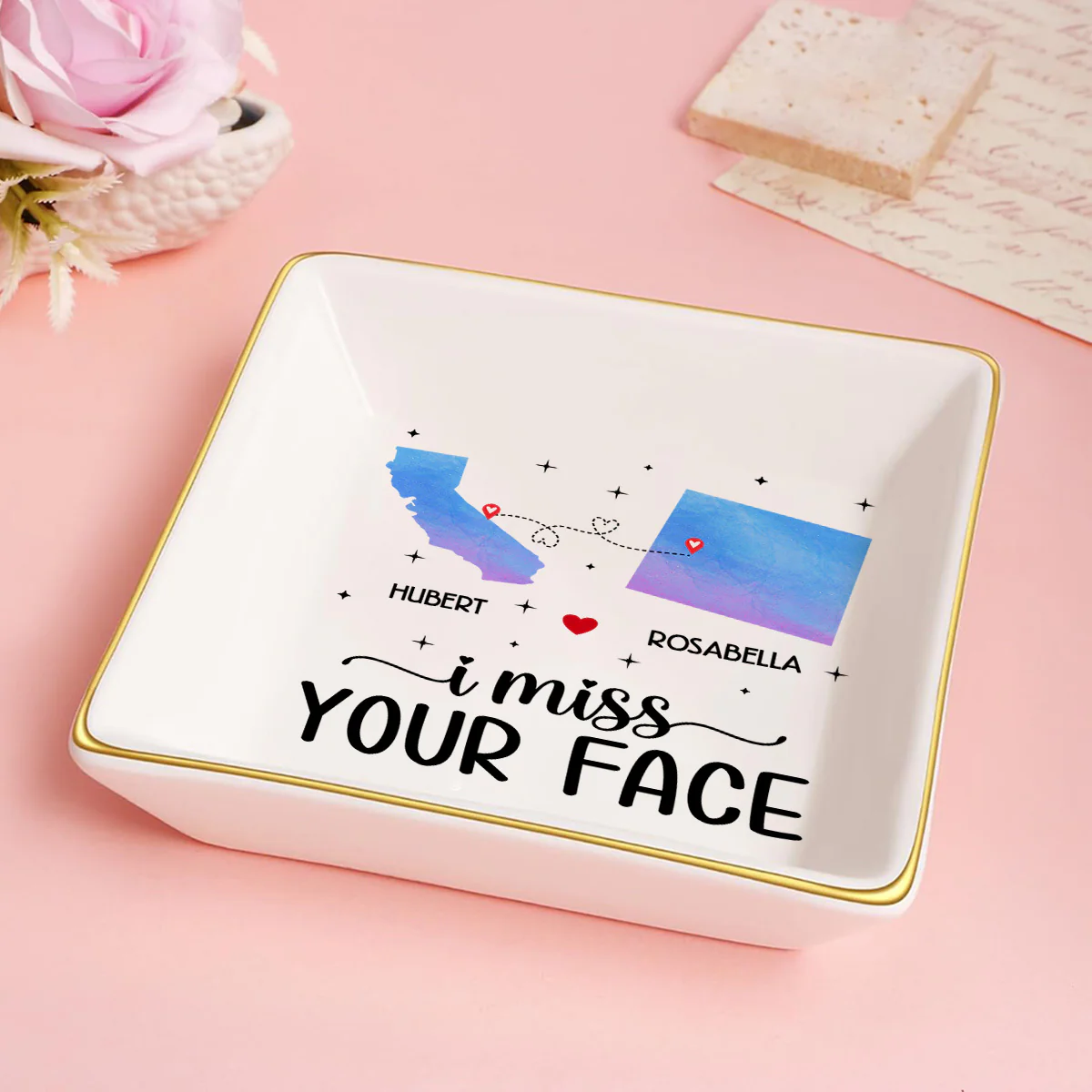 I Miss Your Face - Personalized Jewelry Dish - Image 5
