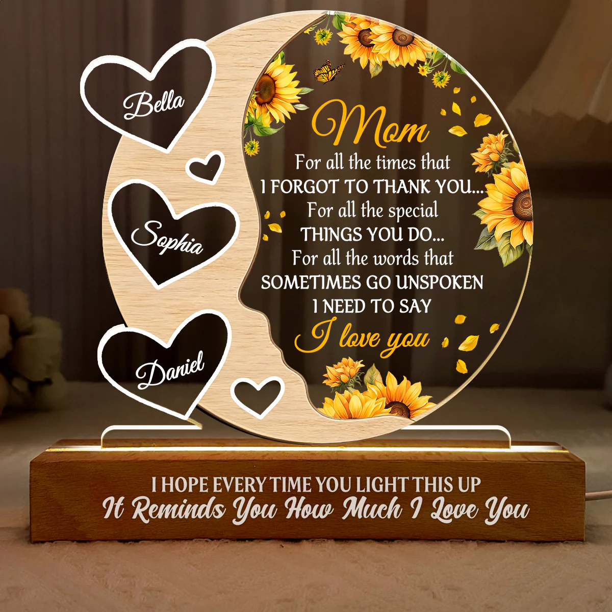 I Need To Say I Love You - Personalized Acrylic Plaque Night Light