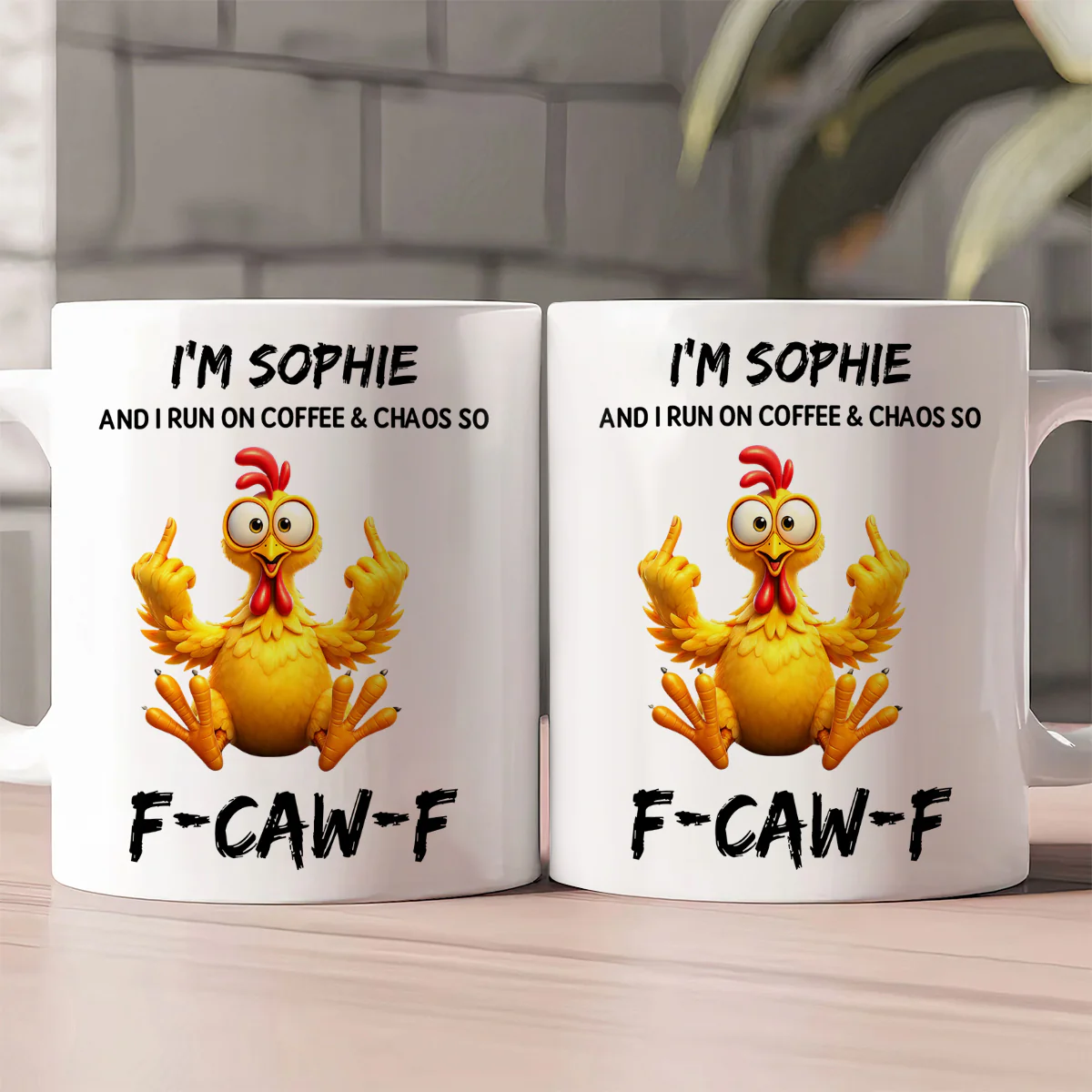 I Run On Coffee And Chaos - Personalized Ceramic Coffee Mug - Image 2