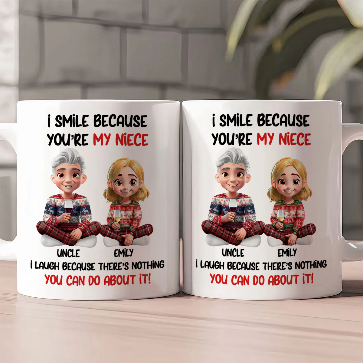 I Smile Because You’re My Niece - Personalized Ceramic Coffee Mug - Image 2