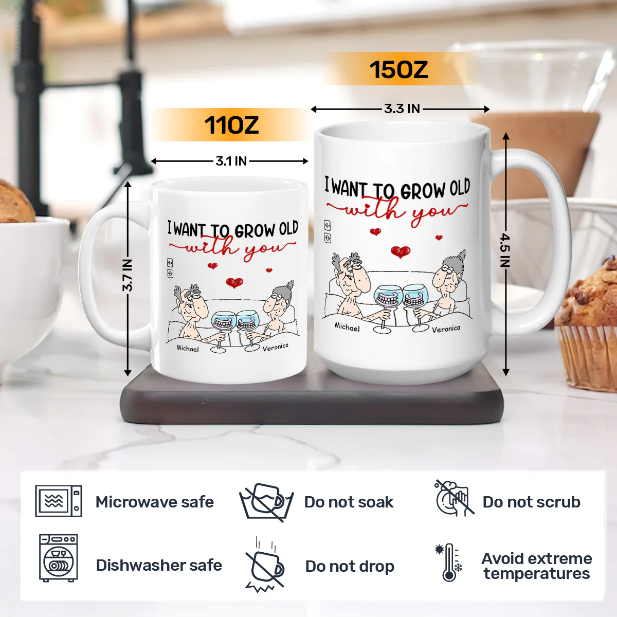 I Want To Grow Old With You - Personalized Mug - Image 3