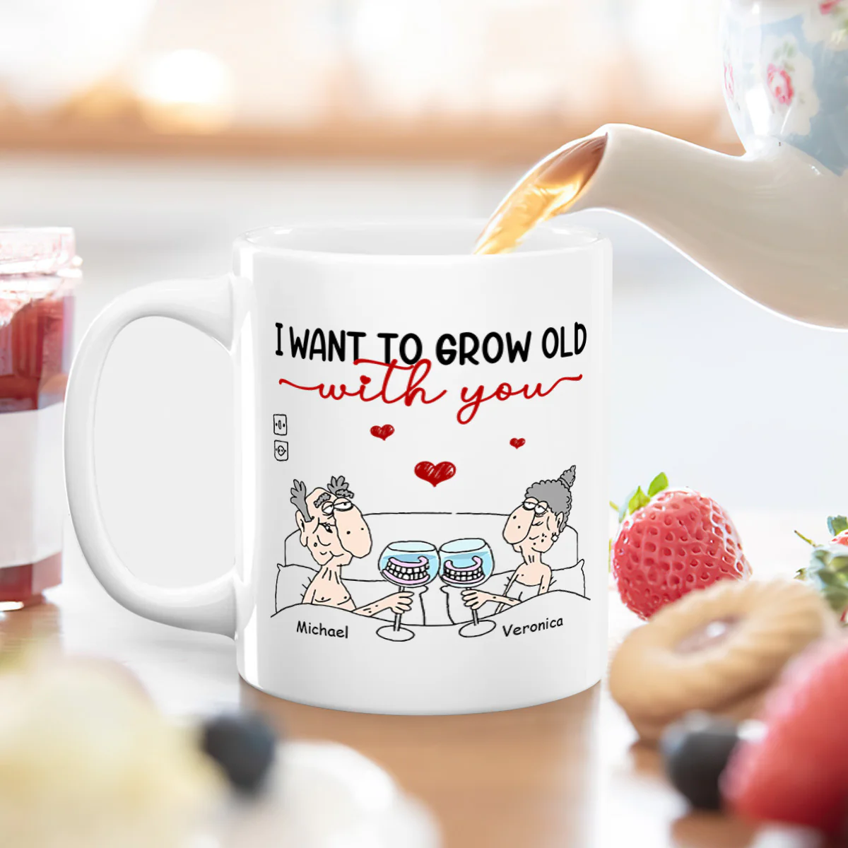 I Want To Grow Old With You - Personalized Mug - Image 4