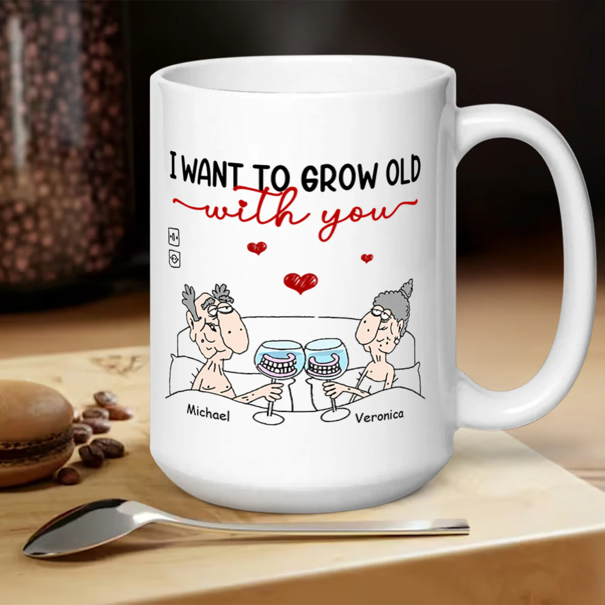 I Want To Grow Old With You - Personalized Mug - Image 5