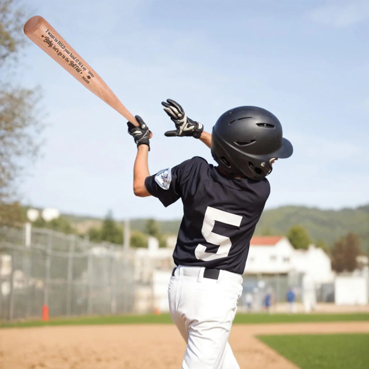 I Want To Hold Your Hand - Personalized Baseball Bat - Image 5