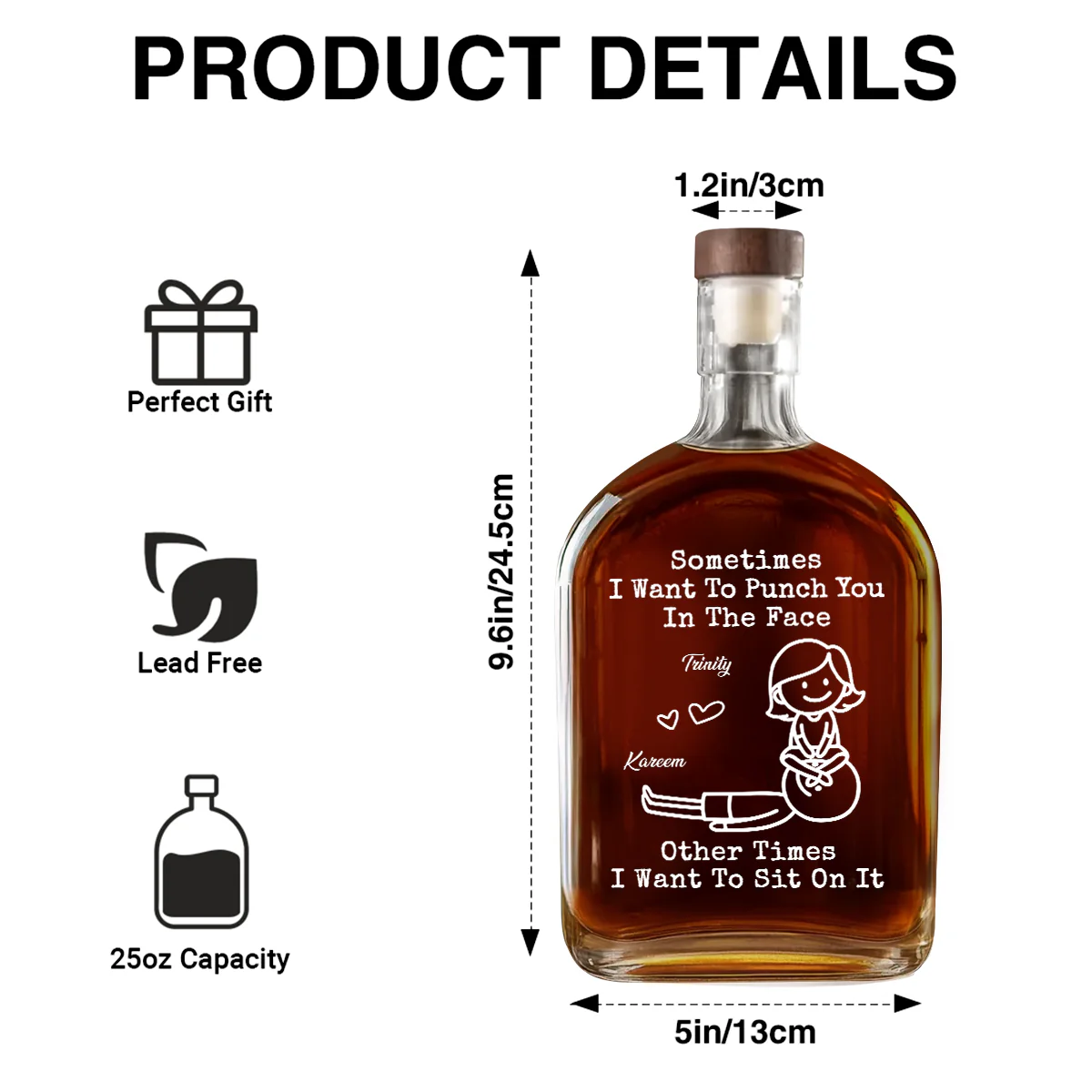 I Want To Sit On It - Personalized Whiskey Bottle - Image 7