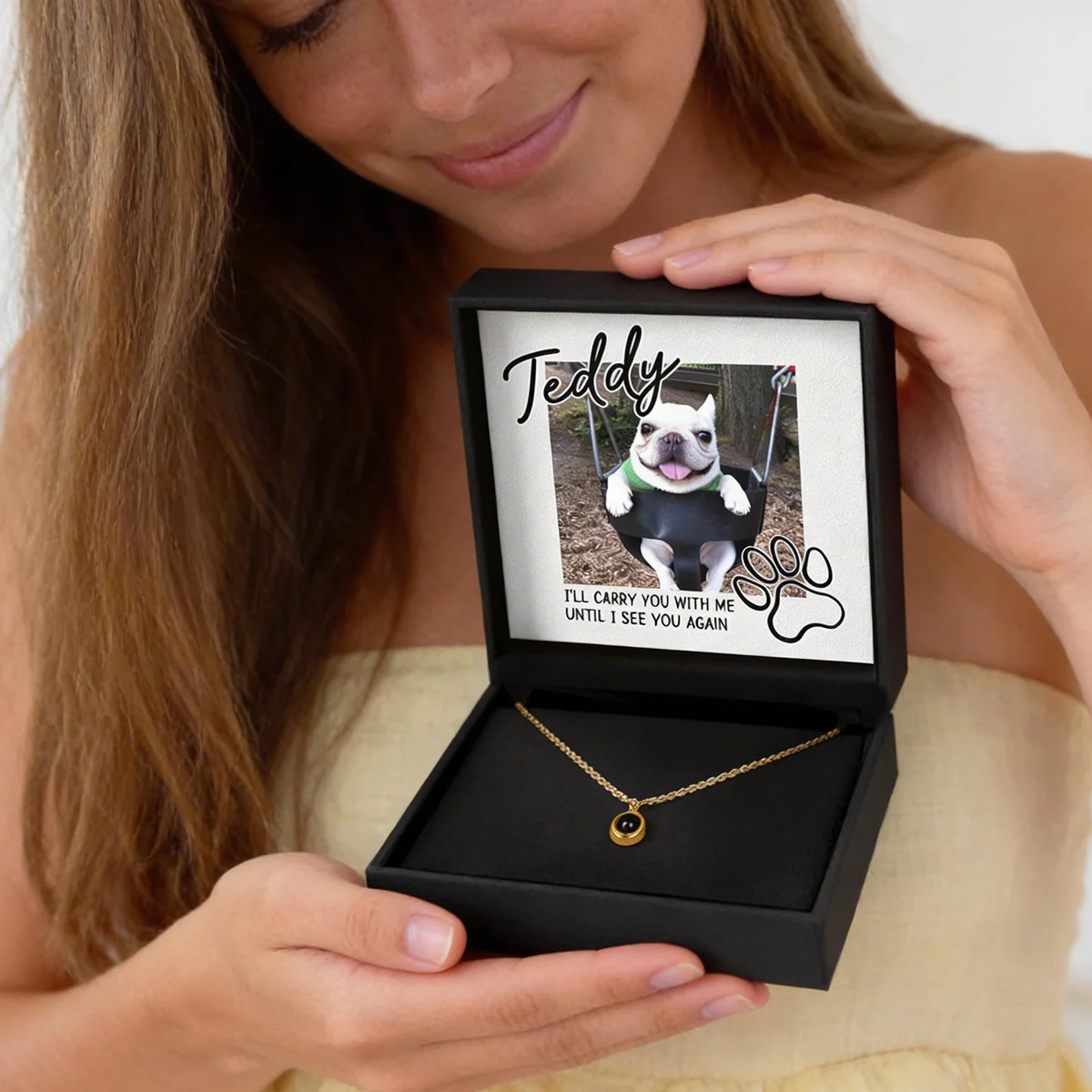 I Will Carry You Forever - Personalized Photo Projection Necklace - Image 2