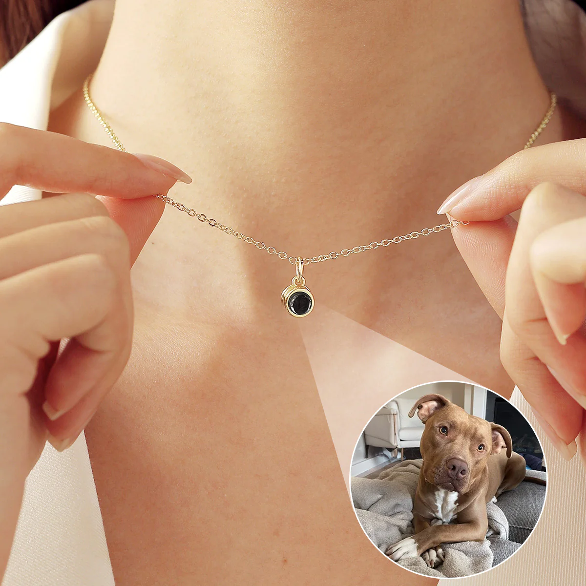 I Will Carry You Forever - Personalized Photo Projection Necklace - Image 4