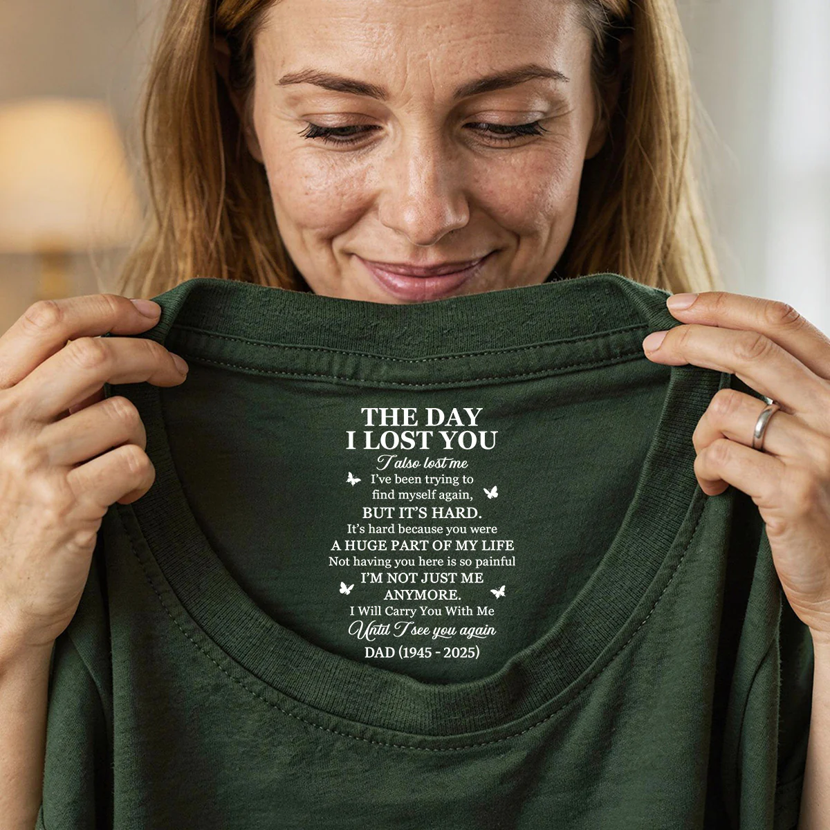 I Will Carry You With Me - Personalized Shirt With Design Inner Neck - Image 2