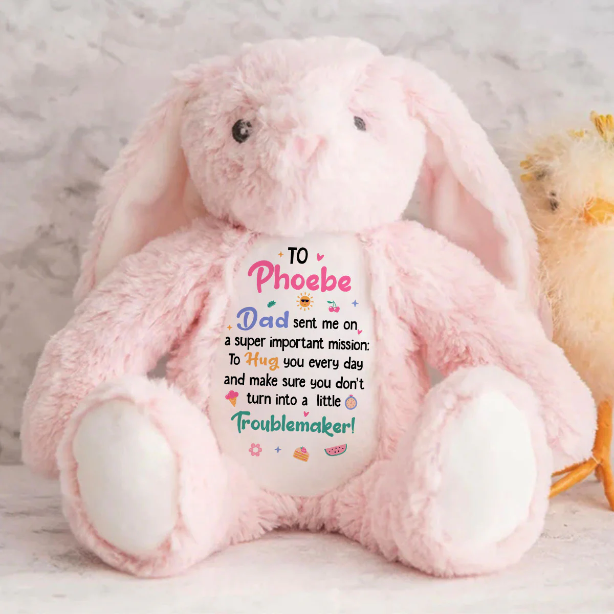 I Will Hug You Everyday  - Personalized Stuffed Bunny - Image 7