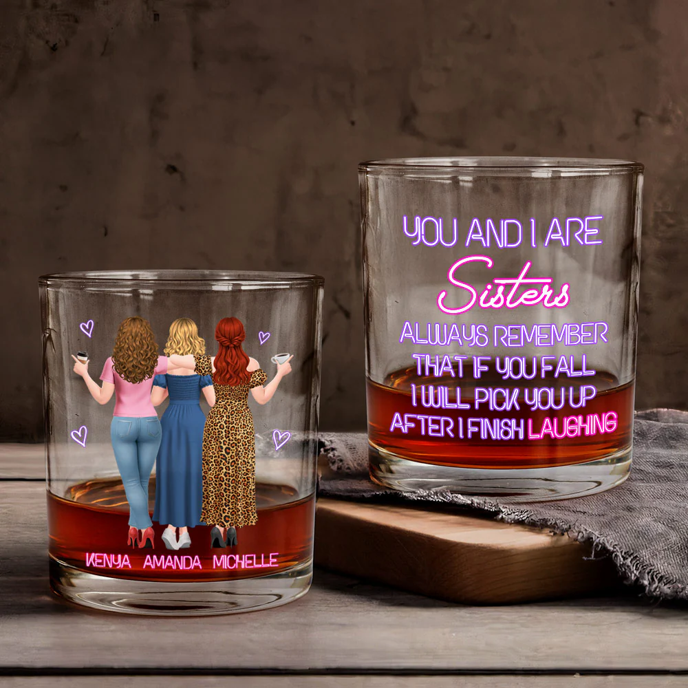 I Will Pick You Up After I Finish Laughing - Personalized Round Whiskey Glass