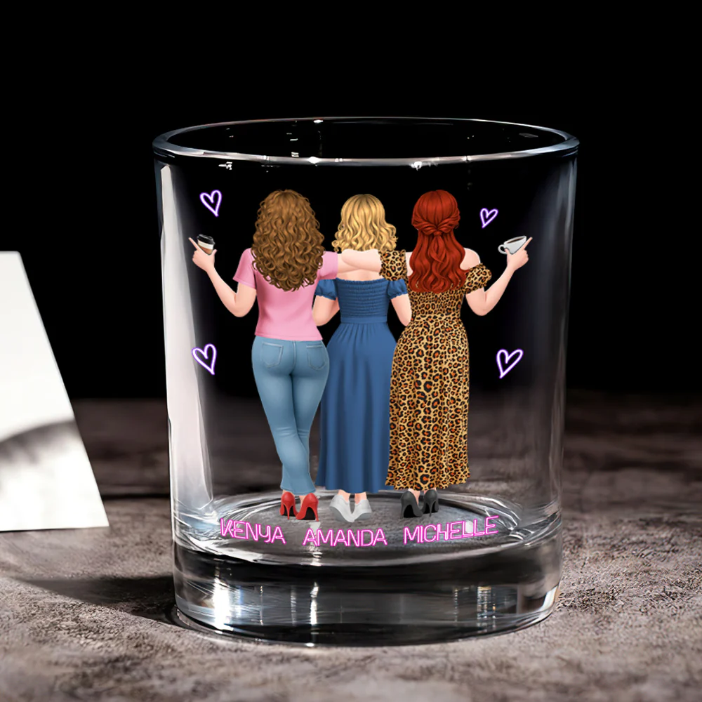 I Will Pick You Up After I Finish Laughing - Personalized Round Whiskey Glass - Image 5