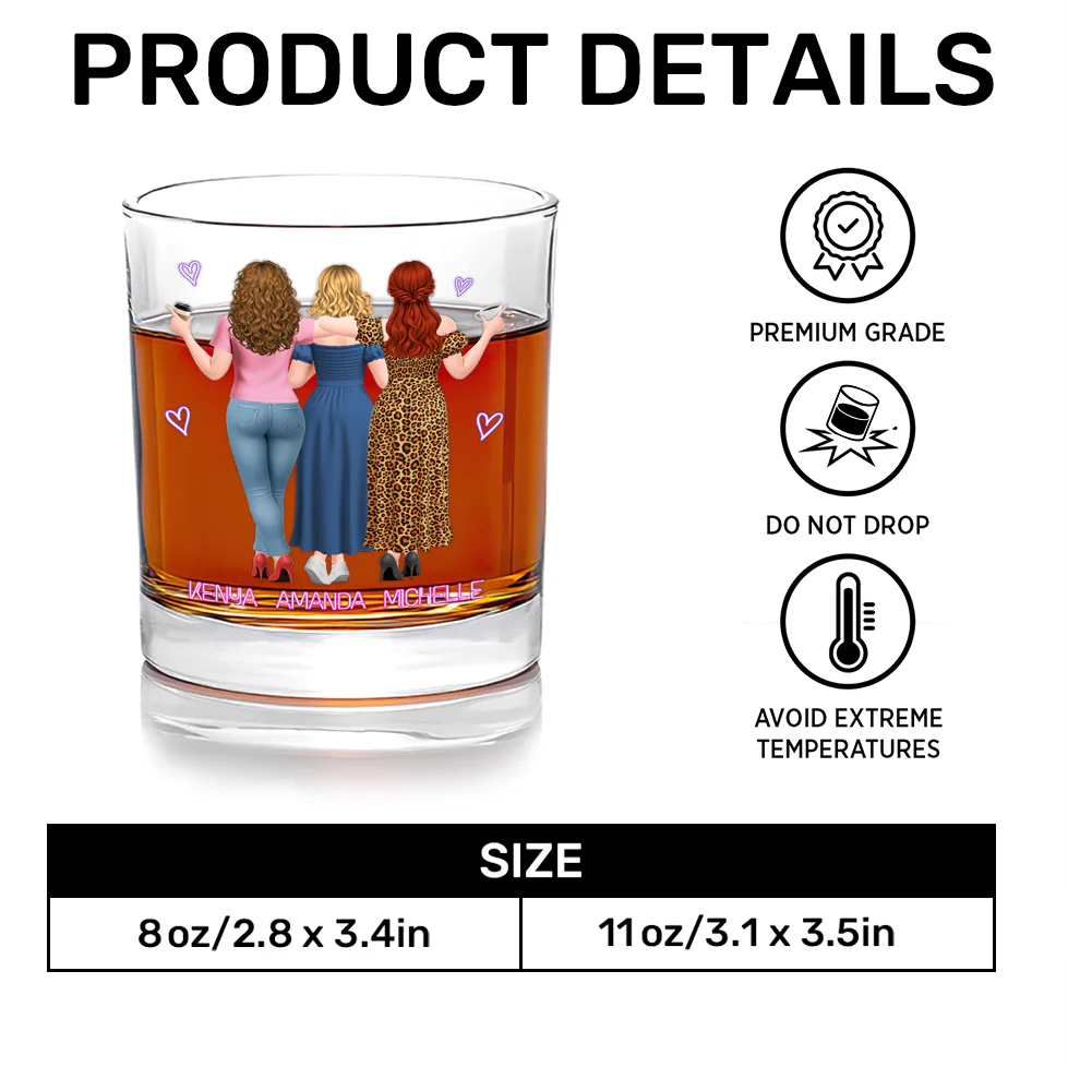 I Will Pick You Up After I Finish Laughing - Personalized Round Whiskey Glass - Image 6