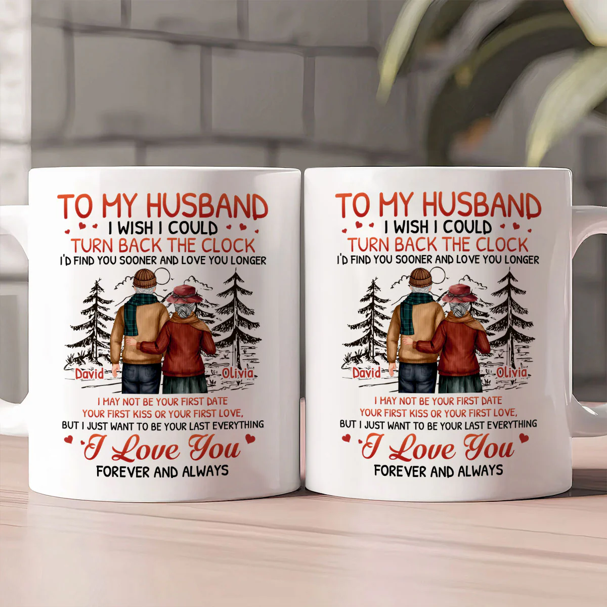 I Wish I Could Turn Back The Clock - Personalized Ceramic Coffee Mug - Image 2
