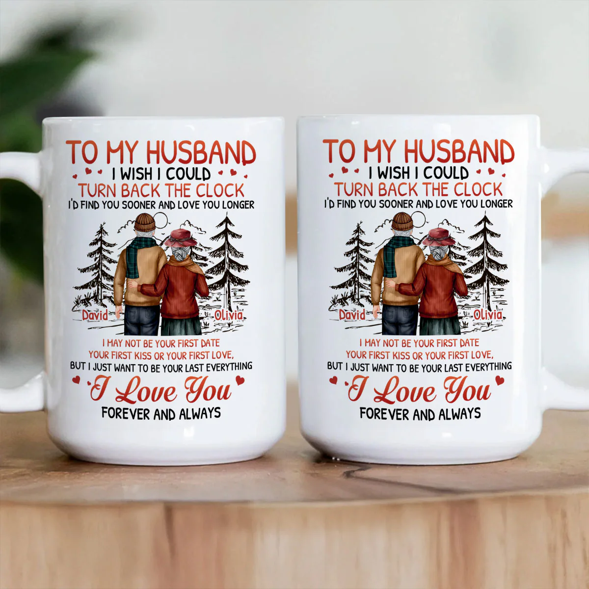I Wish I Could Turn Back The Clock - Personalized Ceramic Coffee Mug - Image 3