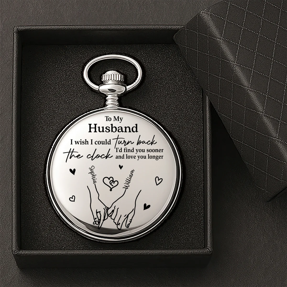 I Wish I Could Turn Back The Clock - Personalized Pocket Watch - Image 4