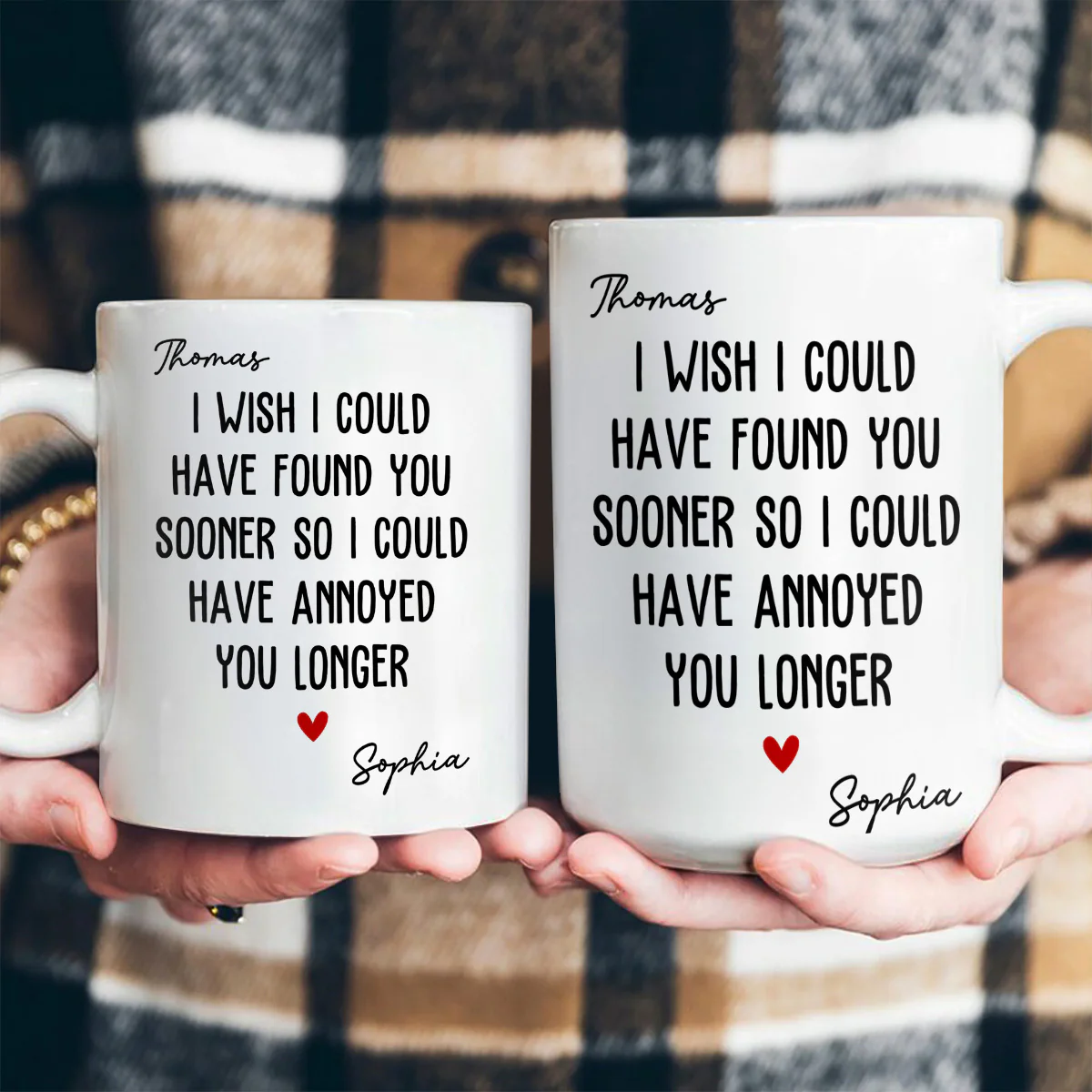 I Wish To Found You Sooner - Personalized Ceramic Coffee Mug - Image 4
