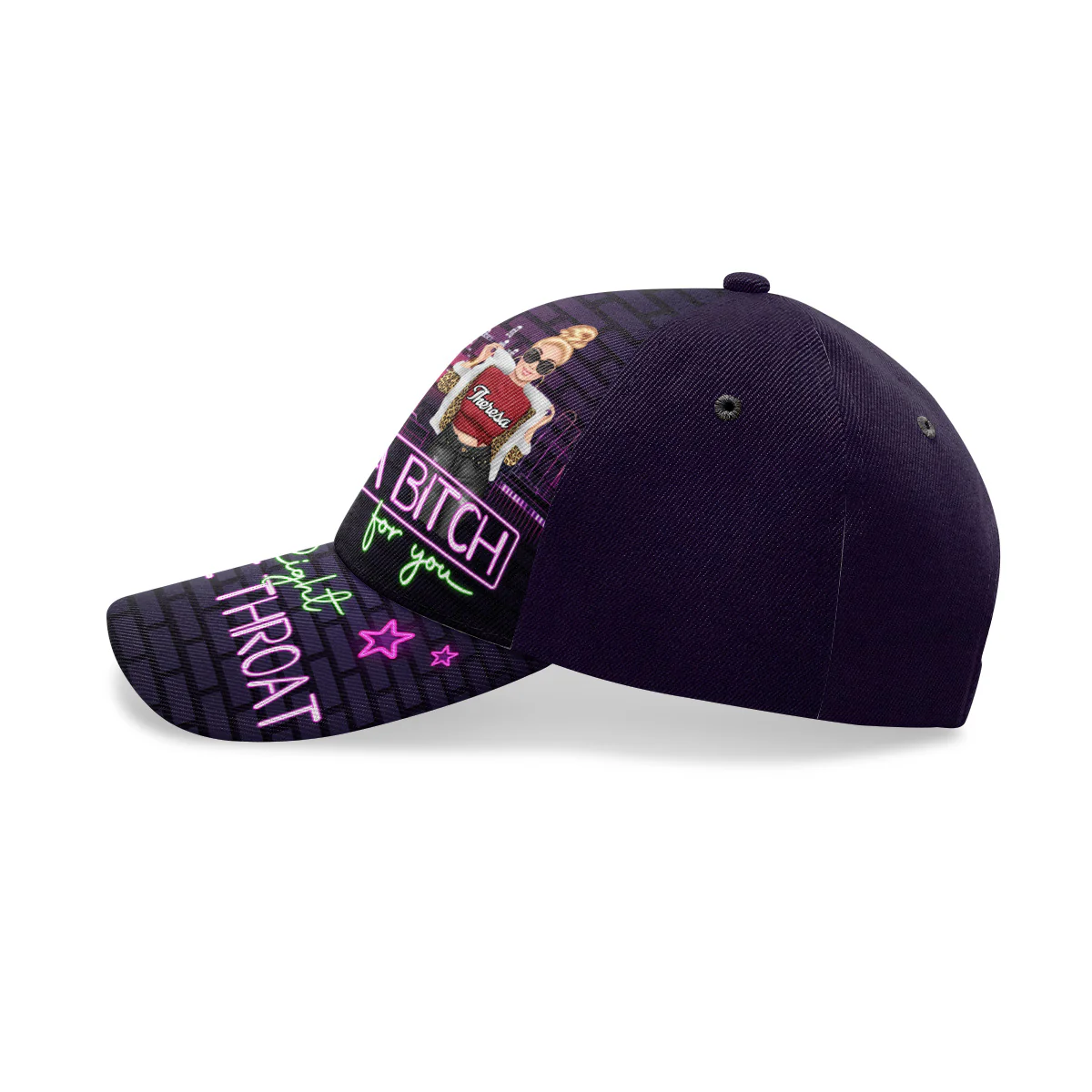 I'd Punch A Bitch For You - Personalized Classic Cap - Image 3