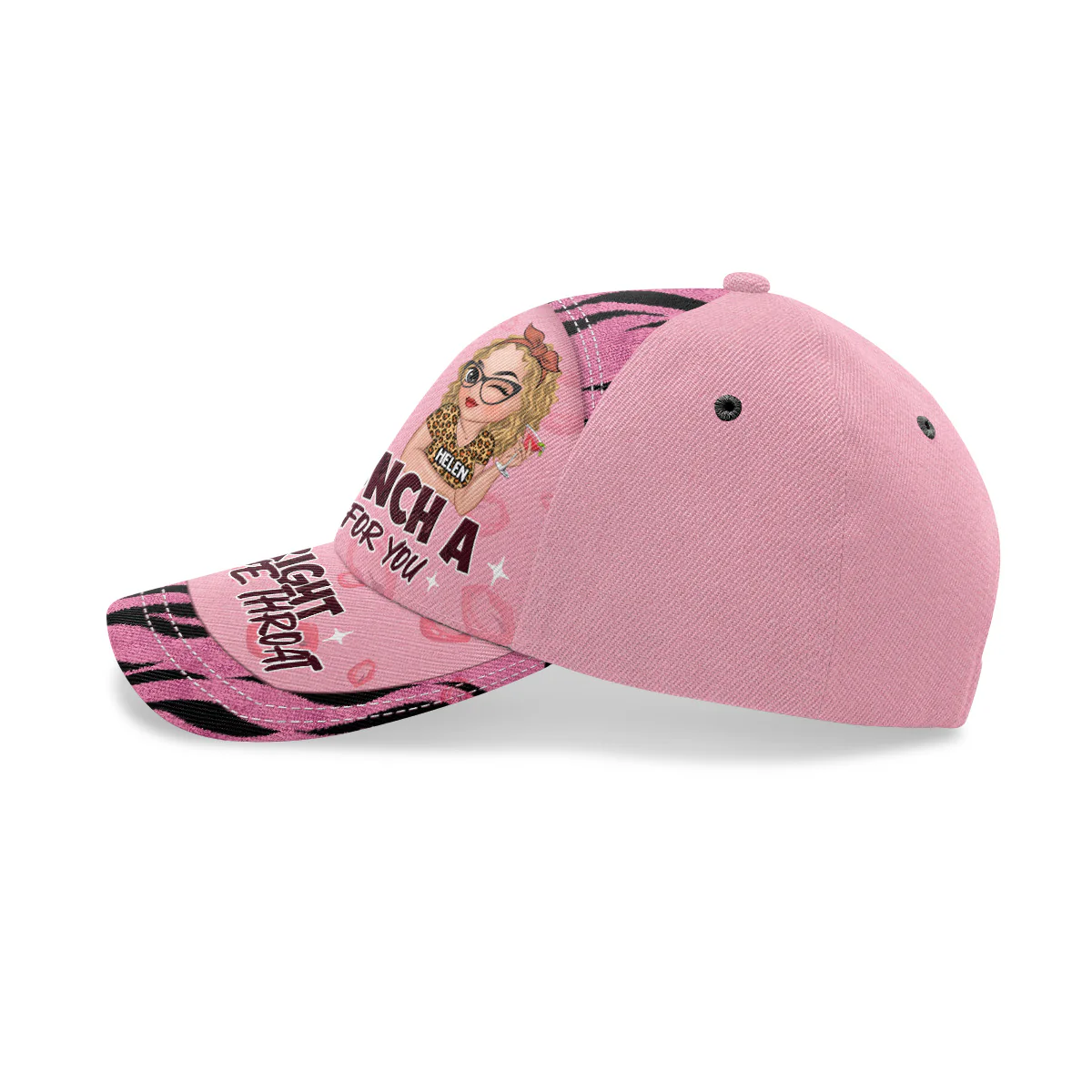 I'd Punch For You - Personalized Classic Cap - Image 3