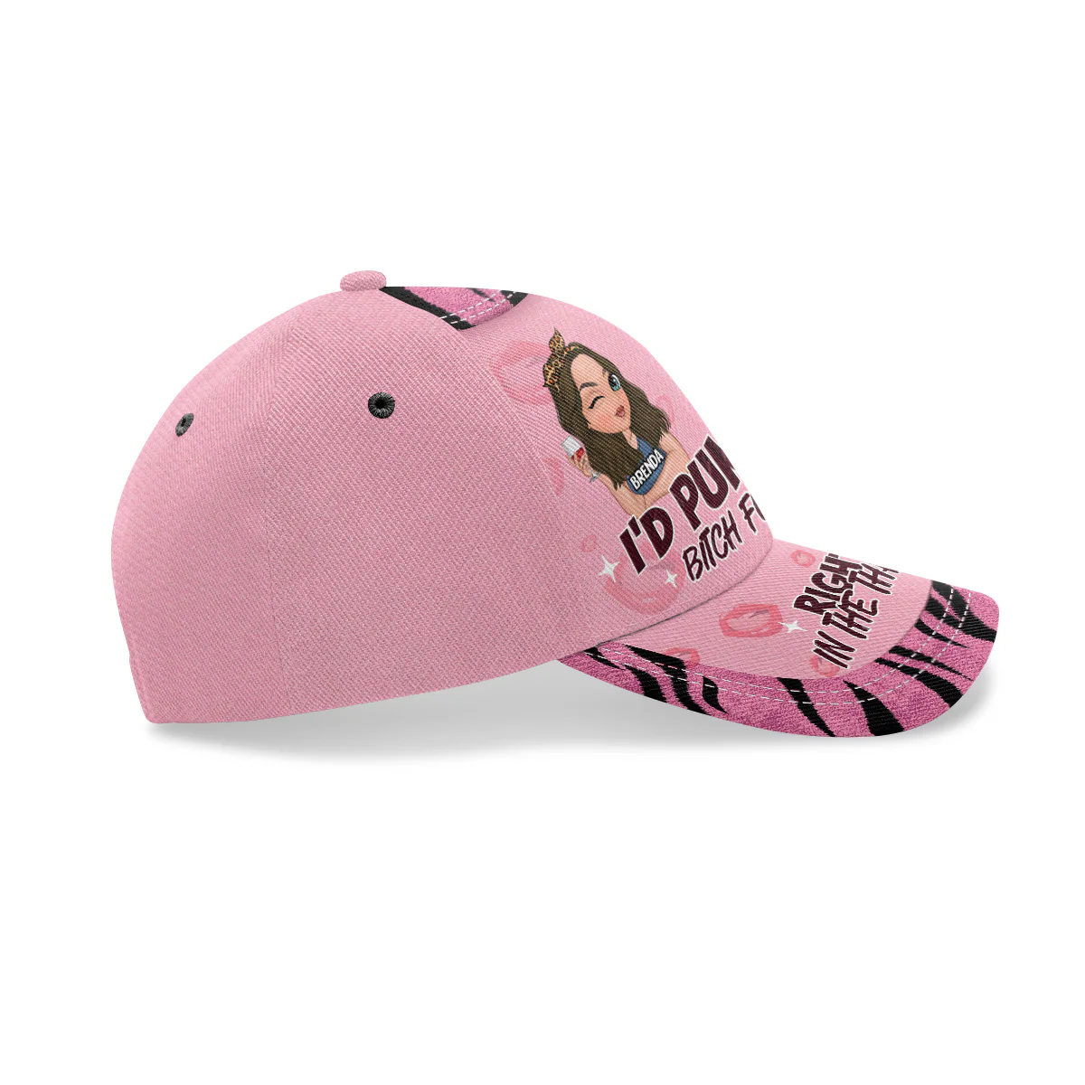 I'd Punch For You - Personalized Classic Cap - Image 4