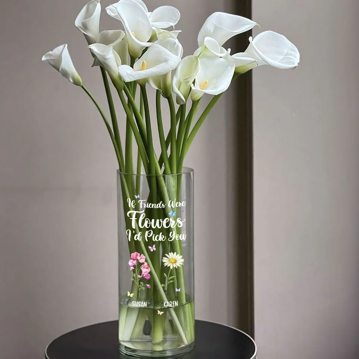 If Besties Were Flowers I'd Pick You - Personalized Glass Vase - Image 5