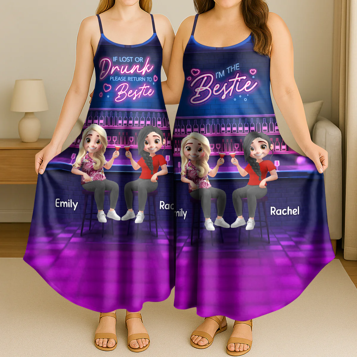 If Lost Or Drunk Please Return To The Bestie - Personalized Maxi Dress