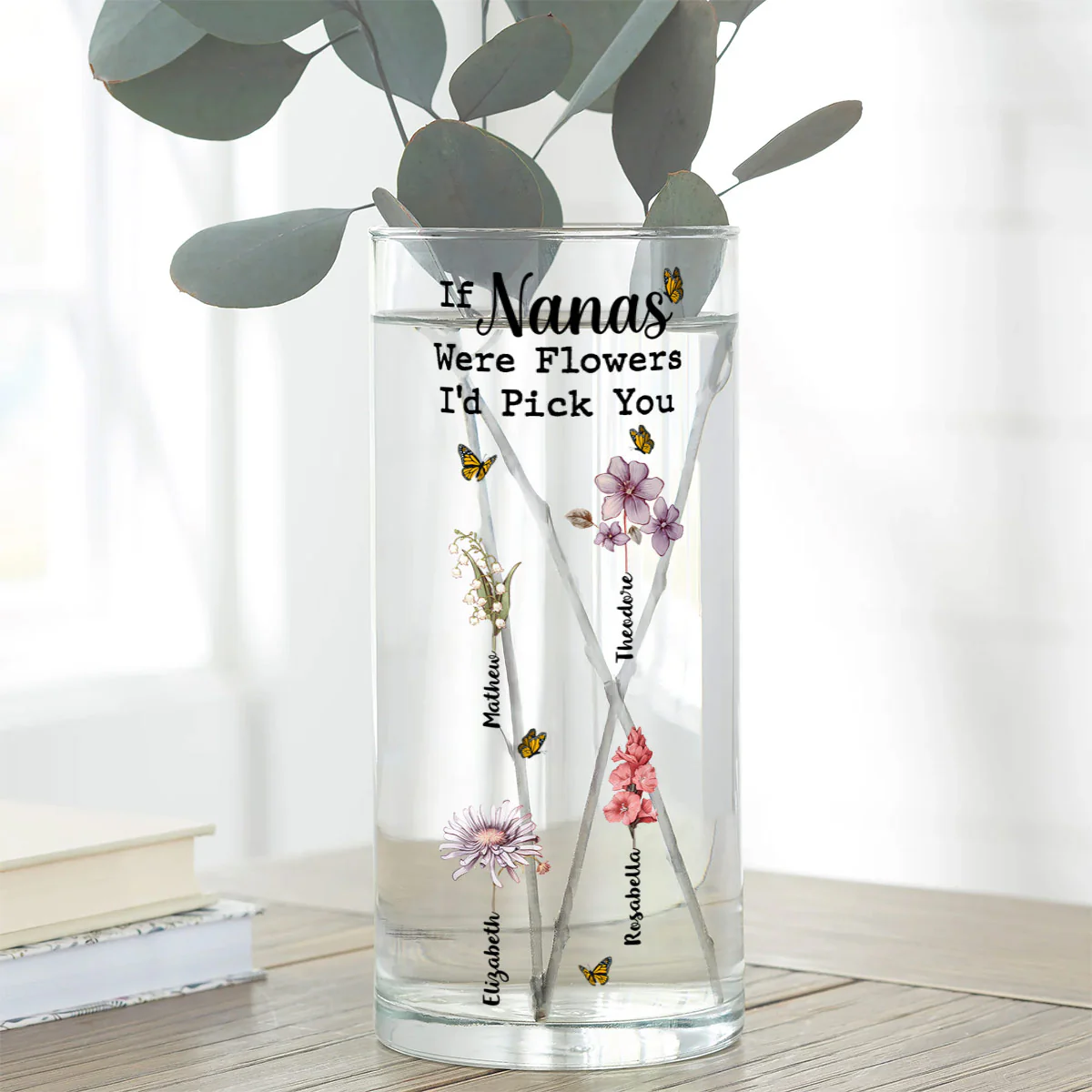 If Nanas Were Flowers I'd Pick You Mom Grandma - Personalized Glass Vase - Image 5