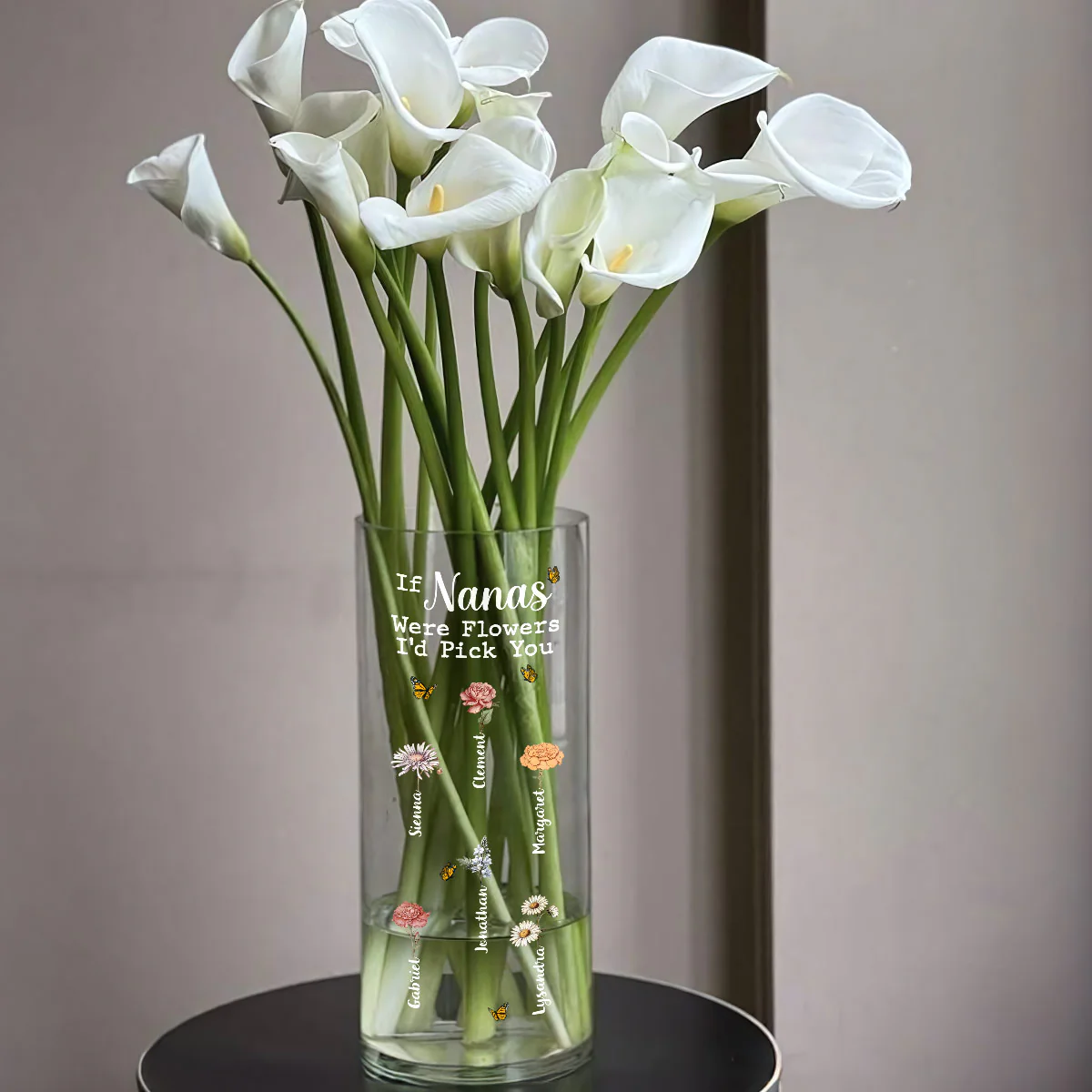 If Nanas Were Flowers I'd Pick You - Personalized Glass Vase - Image 5