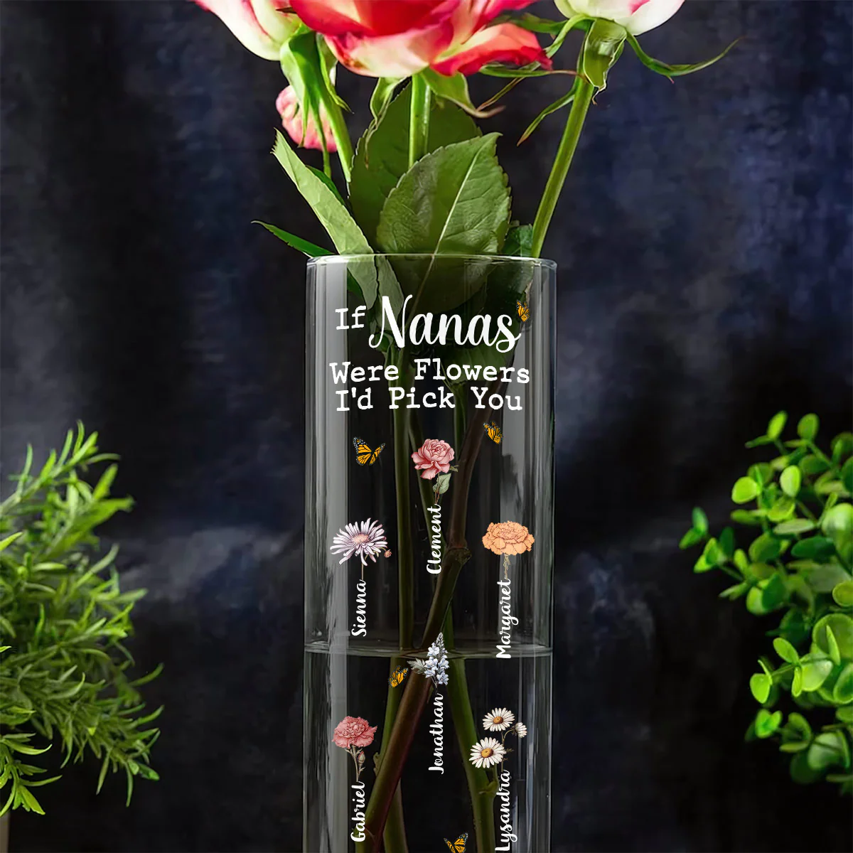 If Nanas Were Flowers I'd Pick You - Personalized Glass Vase - Image 6