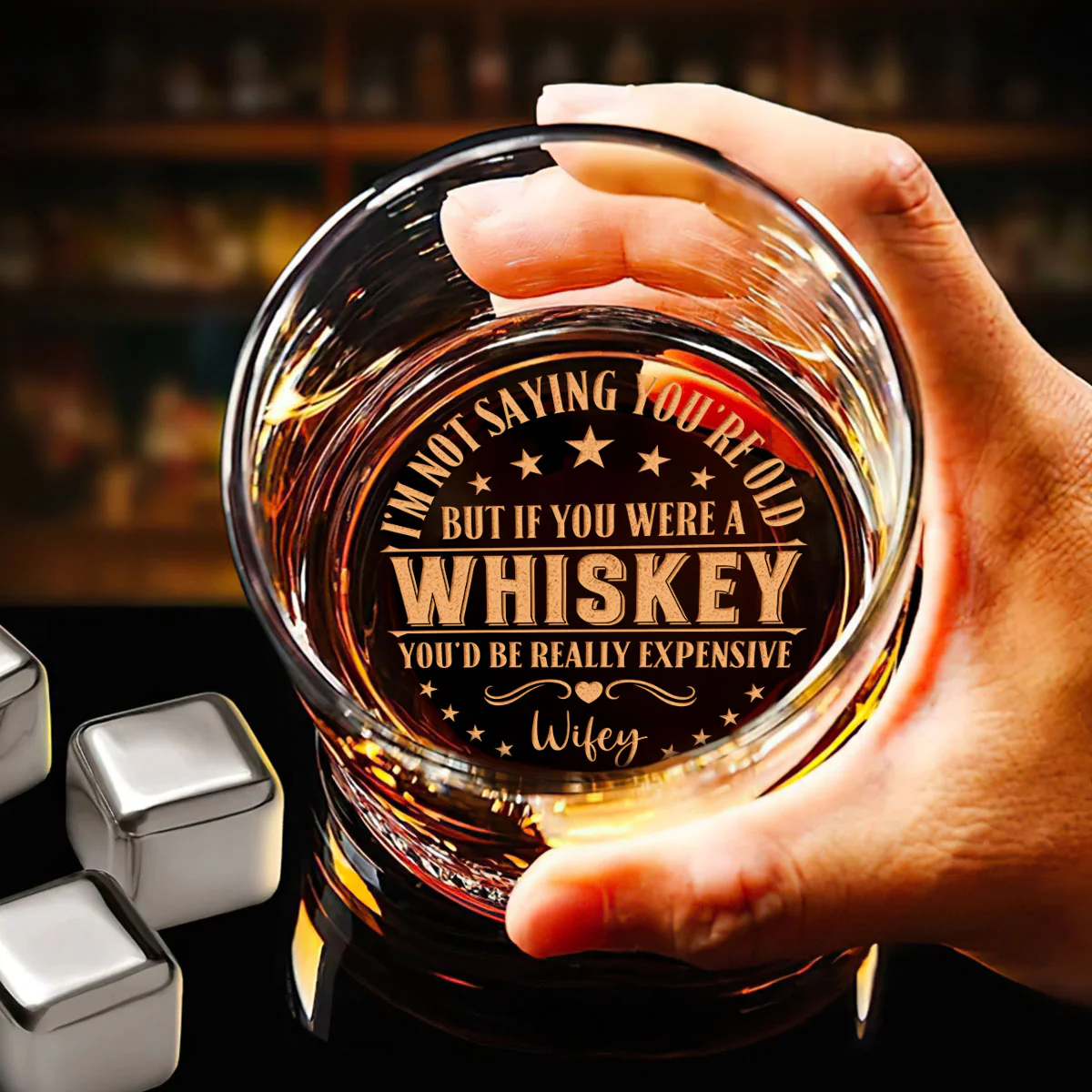If You Were A Whiskey - Personalized Engraved Whiskey Glass - Image 6