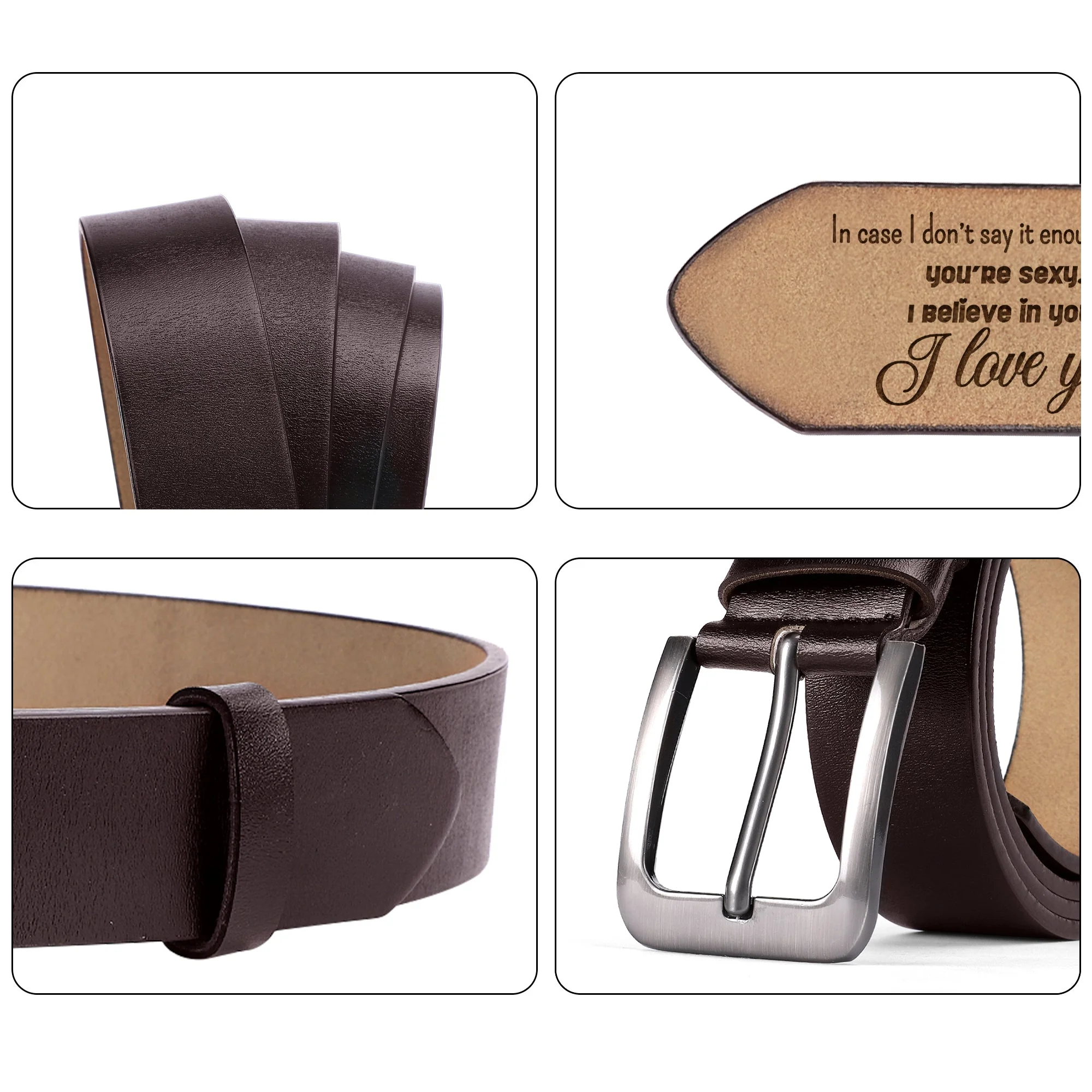 I'm Proud Of You - Personalized Engraved Leather Belt - Image 7