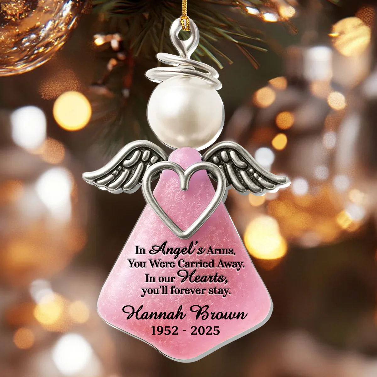 In Angel's Arms 2 - Personalized 1-Layer Acrylic Ornament