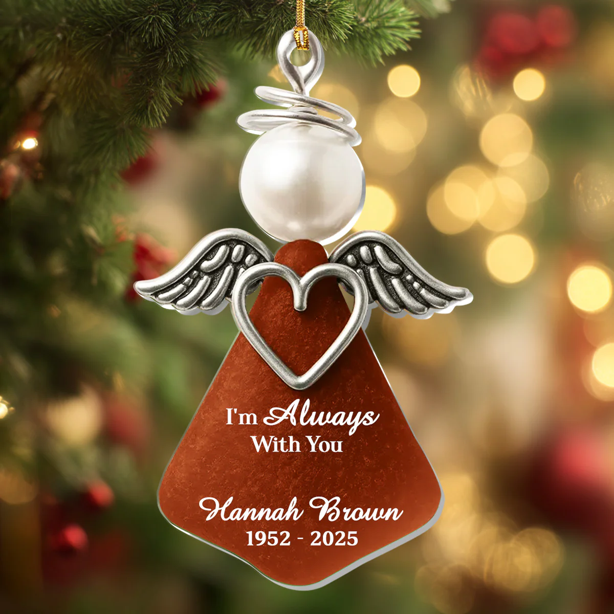 In Angel's Arms 2 - Personalized 1-Layer Acrylic Ornament - Image 5