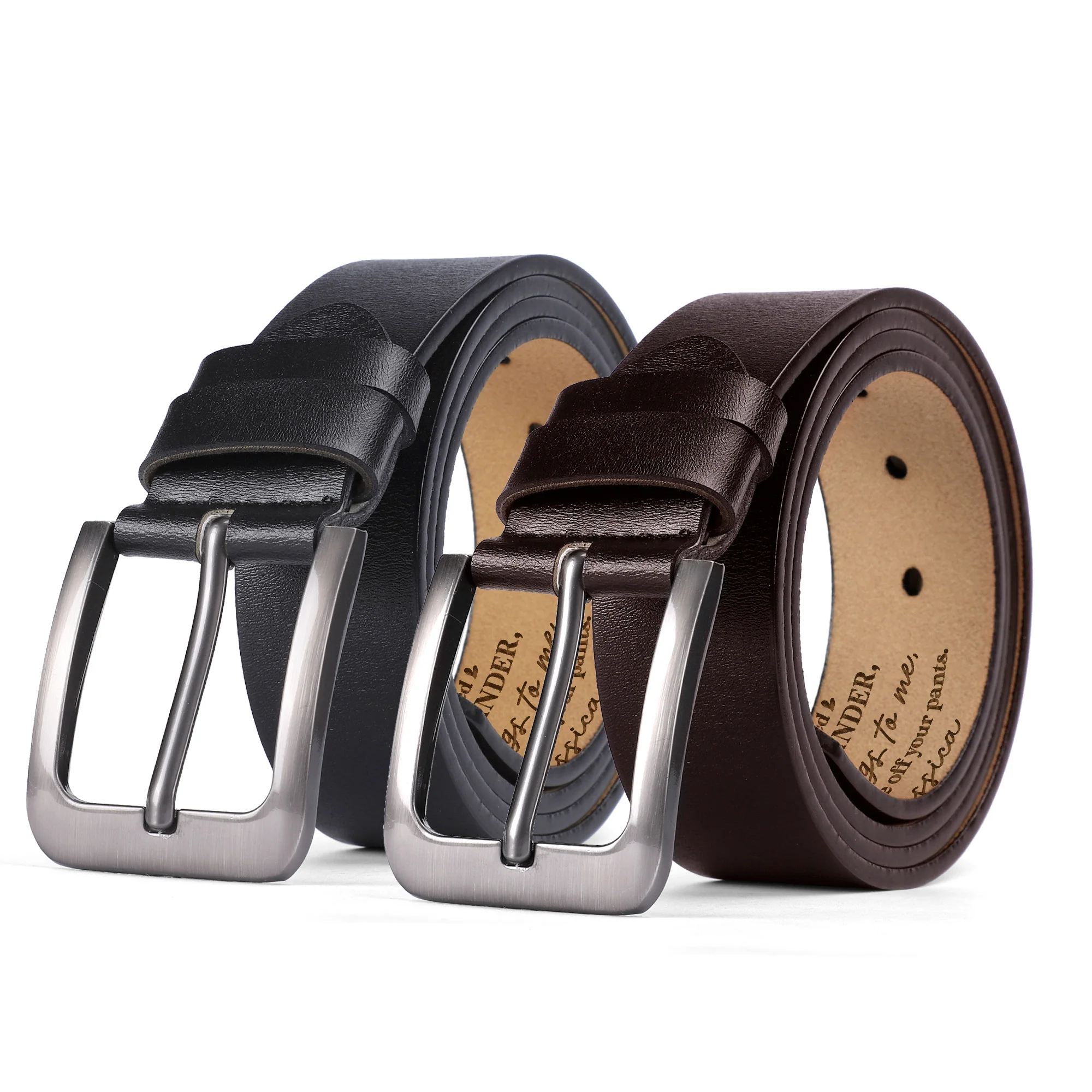 In Case You Need A Little Reminder This Belongs To Me - Personalized Engraved Leather Belt - Image 3