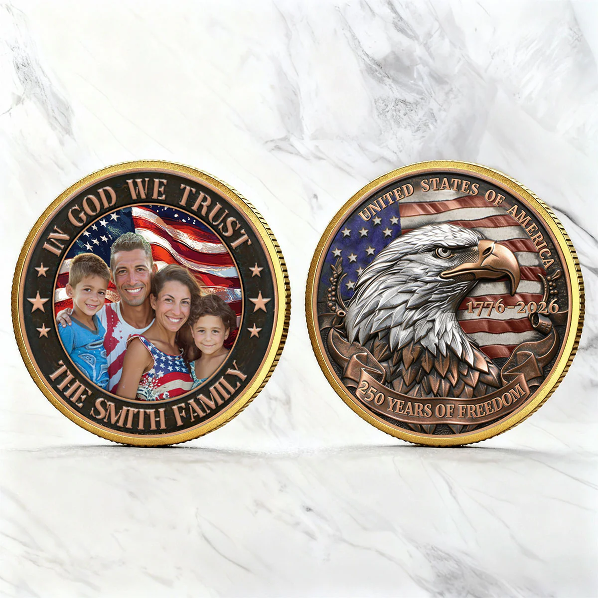 In God We Trust Version 2 - Personalized Commemorative Coin - Image 2