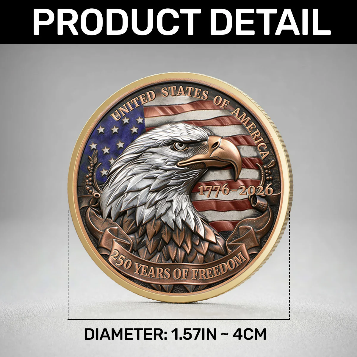 In God We Trust Version 2 - Personalized Commemorative Coin - Image 7