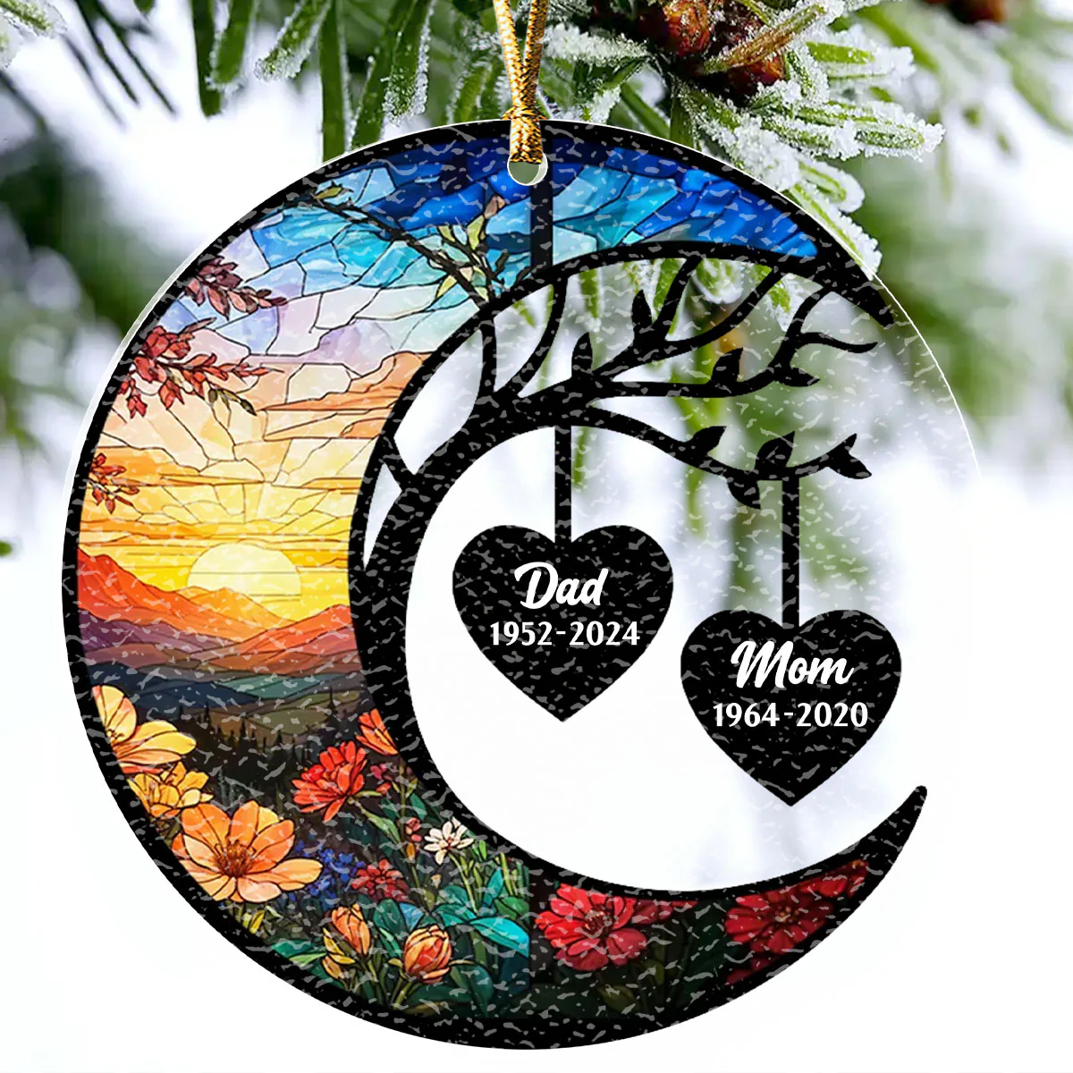 In Heaven - Personalized Stained Glass Ornament