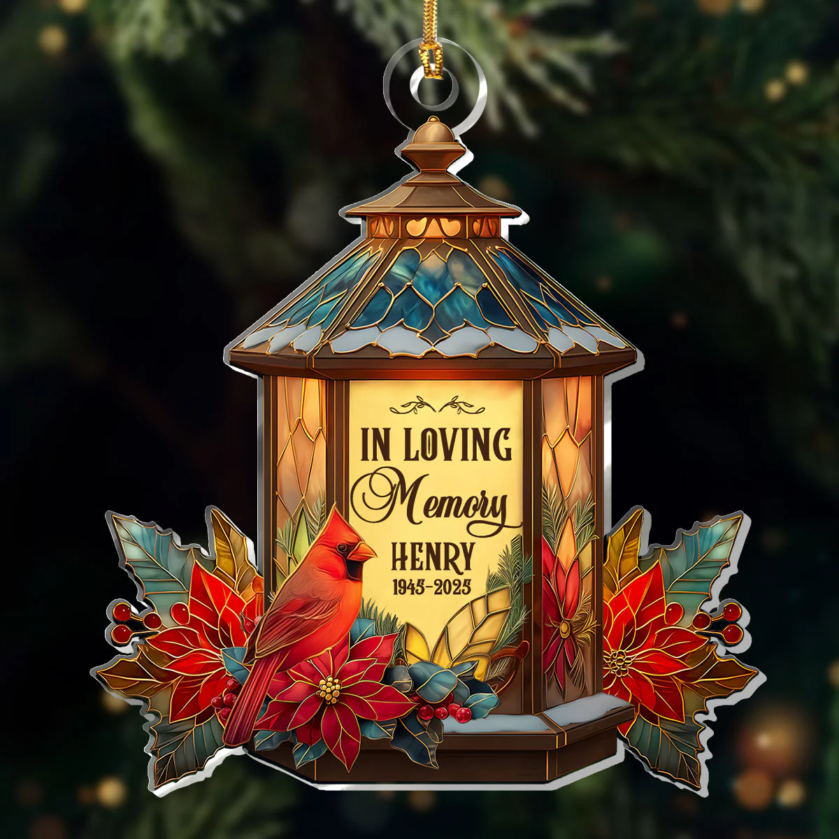 In Loving Memory Lantern - Personalized 1-Layer Acrylic Ornament
