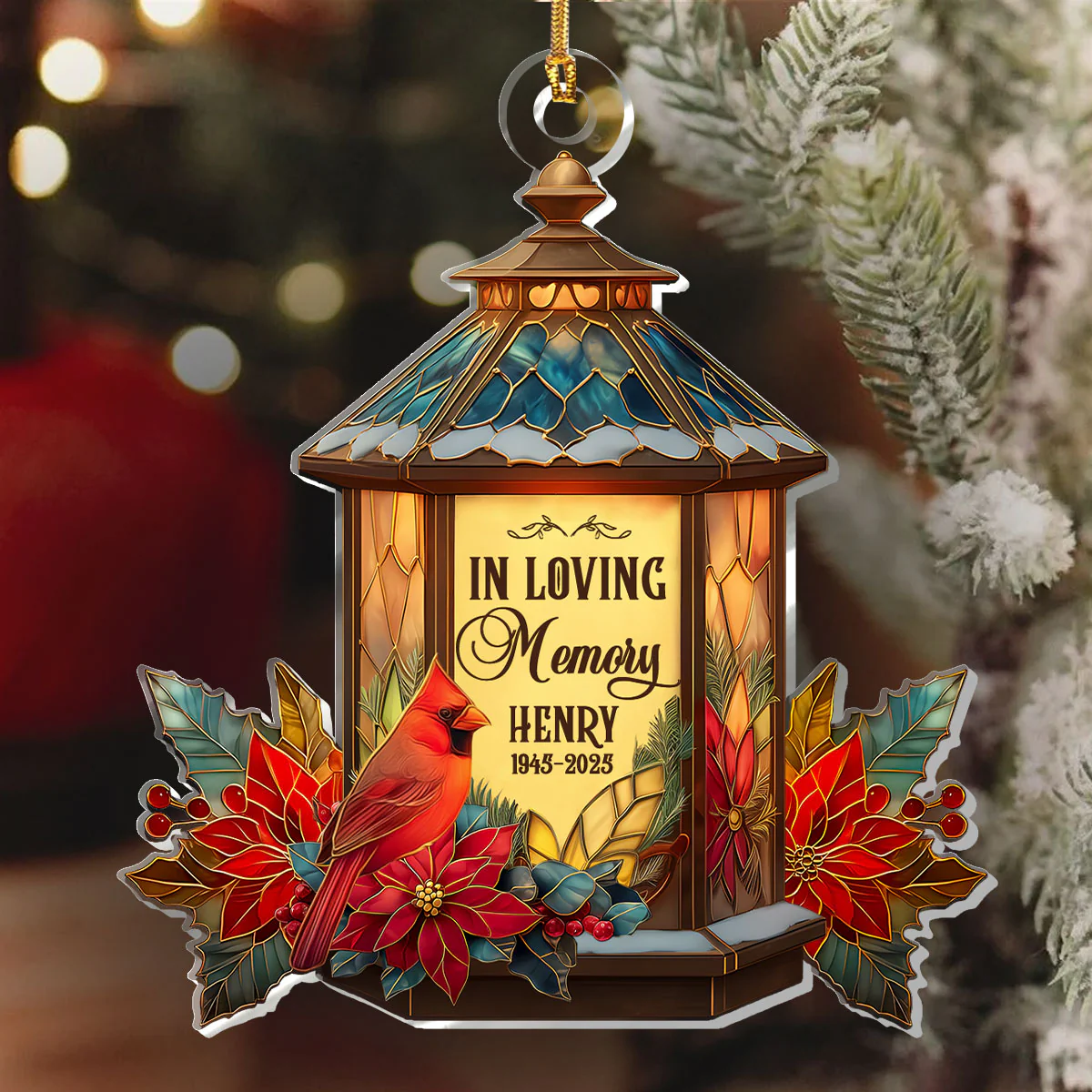 In Loving Memory Lantern - Personalized 1-Layer Acrylic Ornament - Image 6