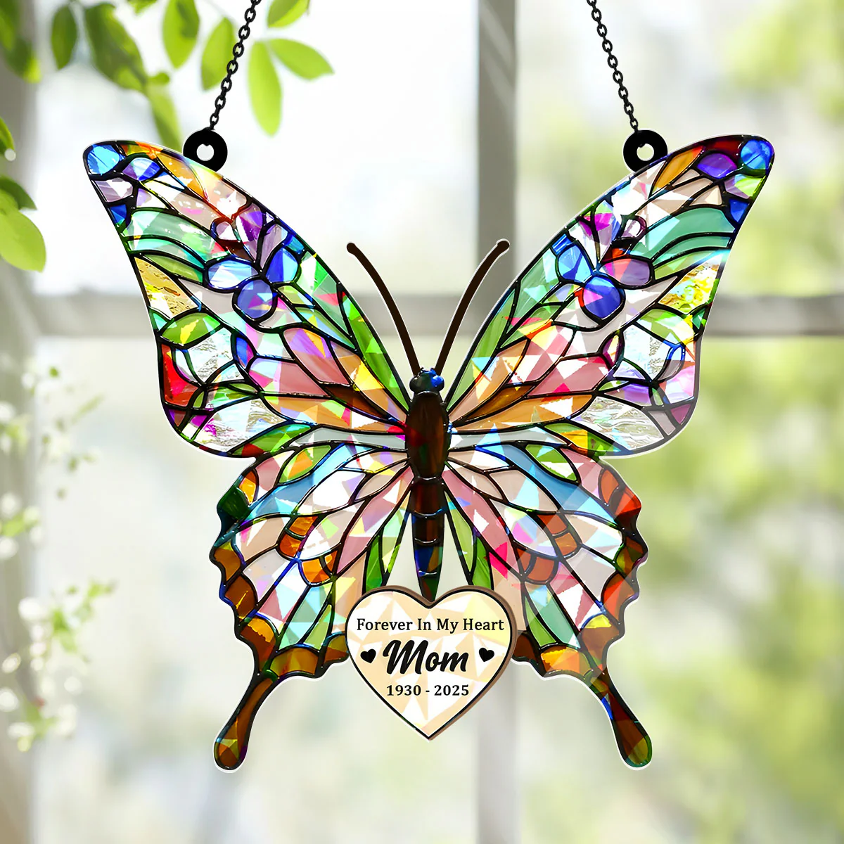 In Loving Memory Of Mom - Personalized Window Hanging Suncatcher - Image 4