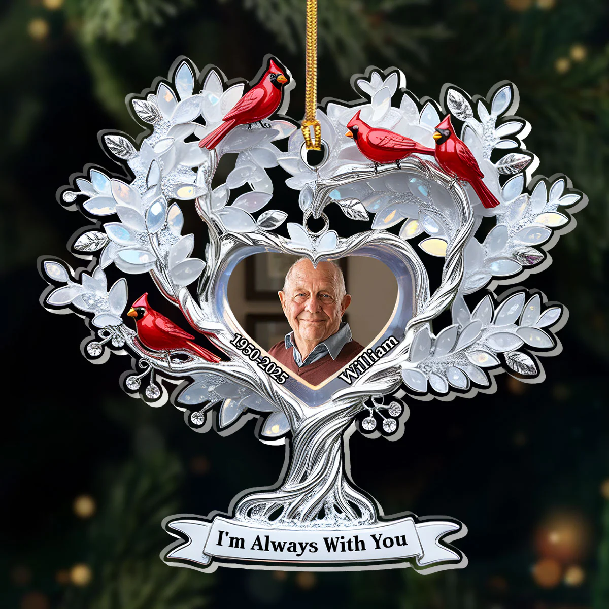 In Loving Memory - Personalized 1-Layer Acrylic Ornament