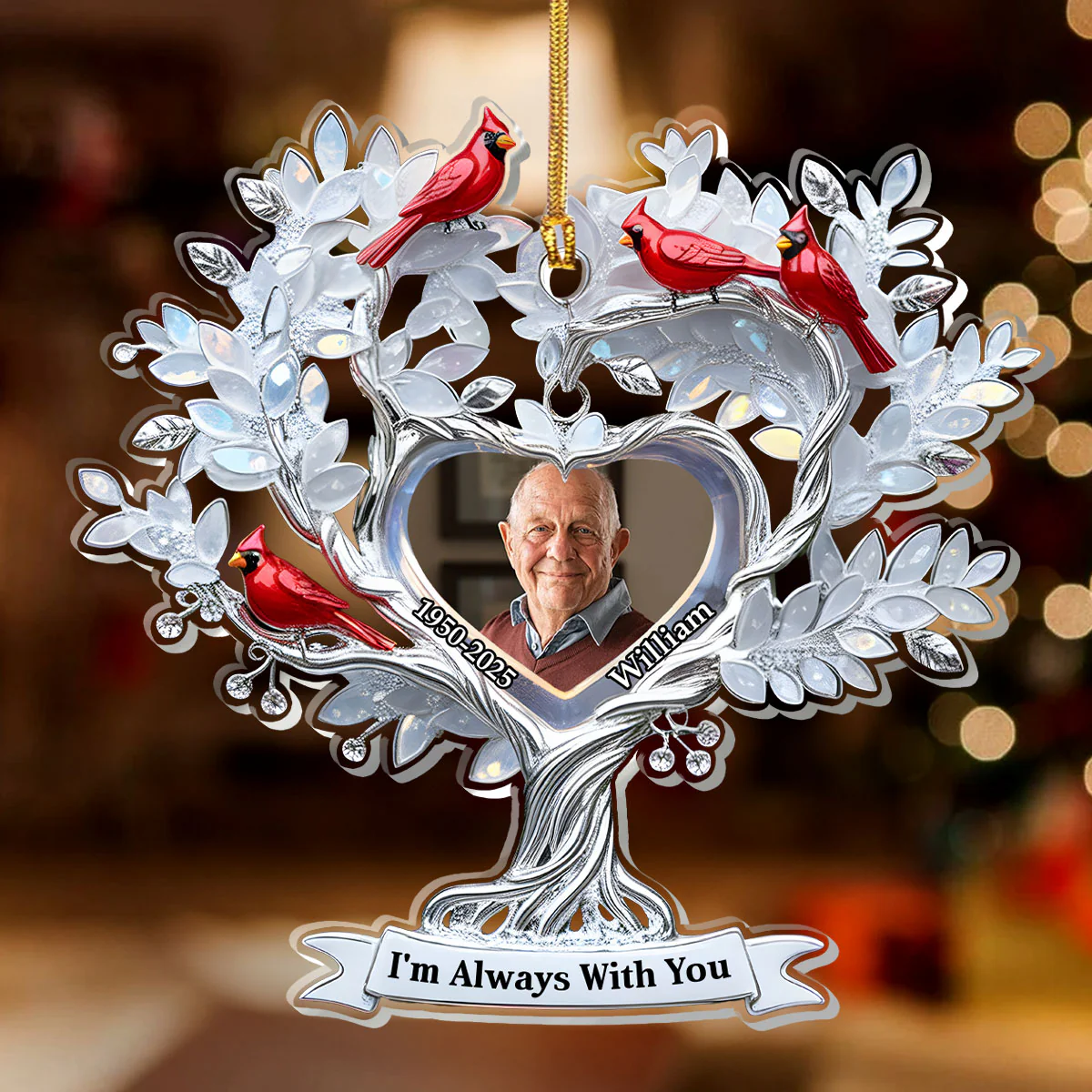 In Loving Memory - Personalized 1-Layer Acrylic Ornament - Image 2