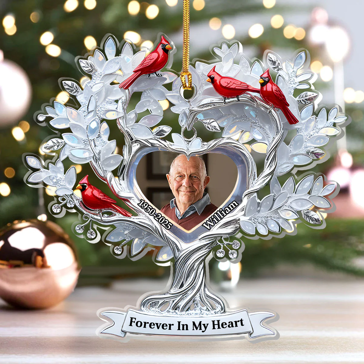 In Loving Memory - Personalized 1-Layer Acrylic Ornament - Image 4
