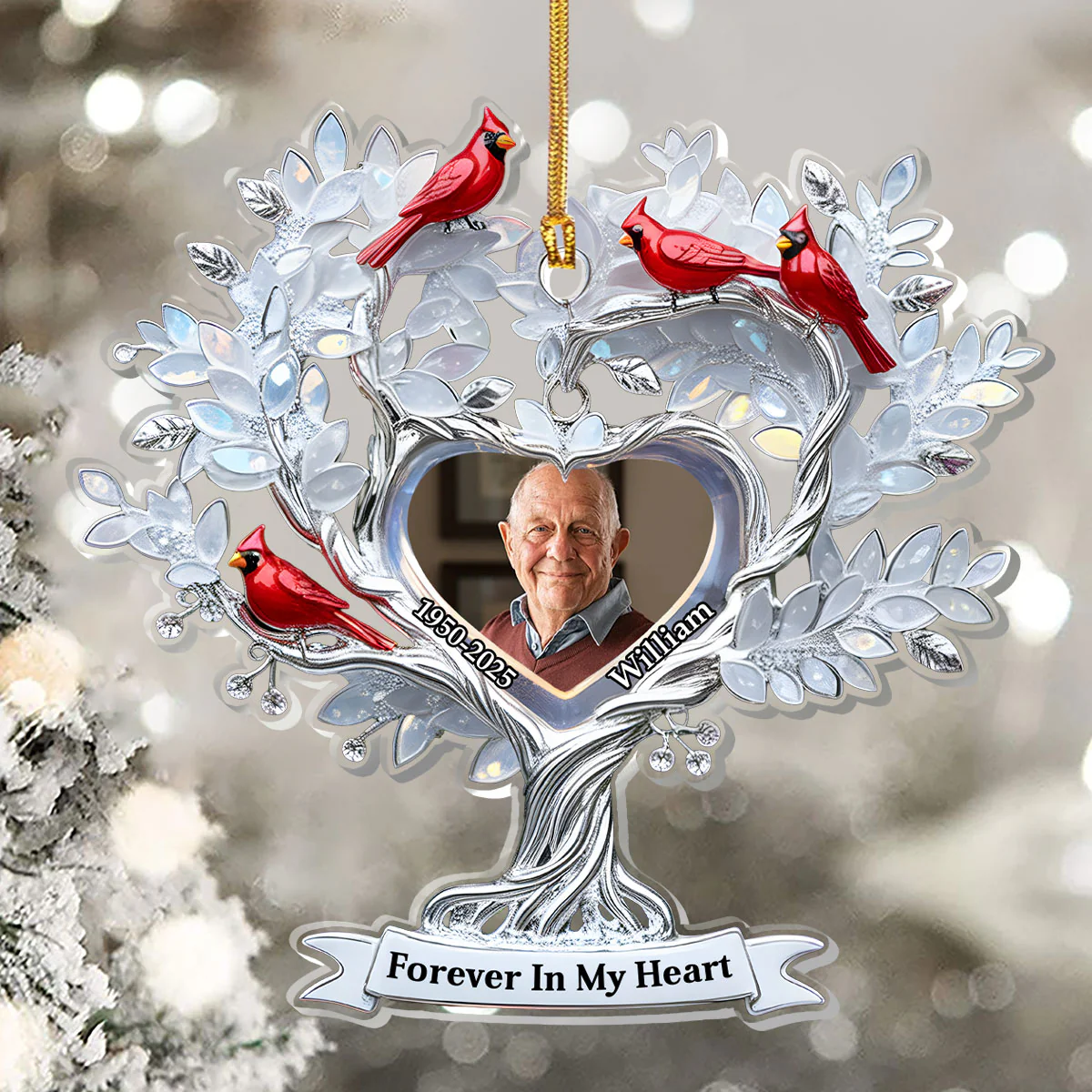 In Loving Memory - Personalized 1-Layer Acrylic Ornament - Image 5