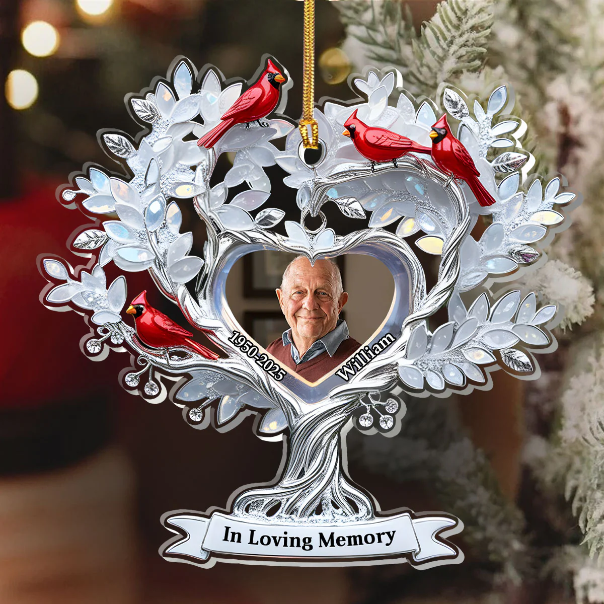 In Loving Memory - Personalized 1-Layer Acrylic Ornament - Image 6